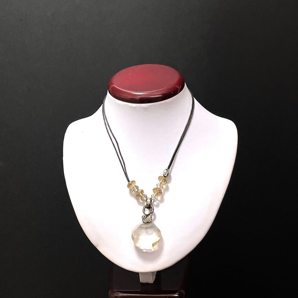 Knitted Rope Necklace Drop Pendant China Length 16"